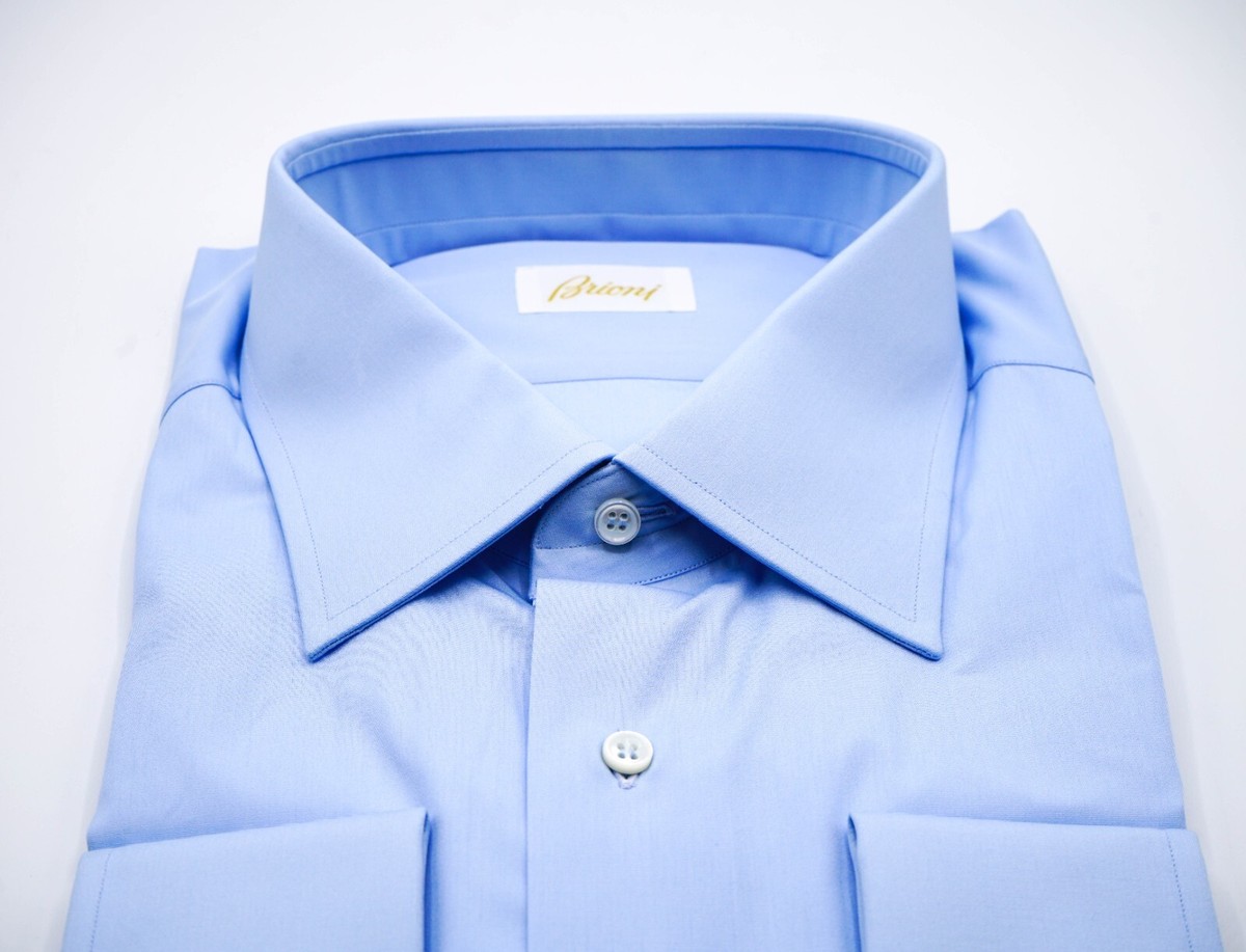 NEW BRIONI Dress SHIRT 100% Cotton Size 17.5 Us 44 Eu