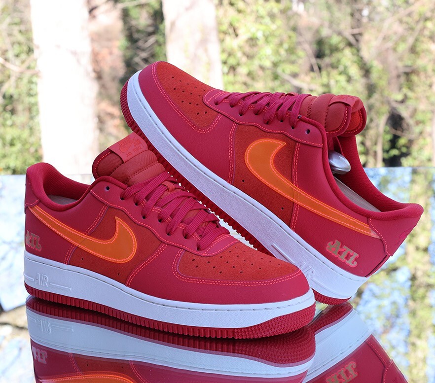 Nike Air Force 1 Low 07 ATL Men's Size 10.5 Red Bright Crimson