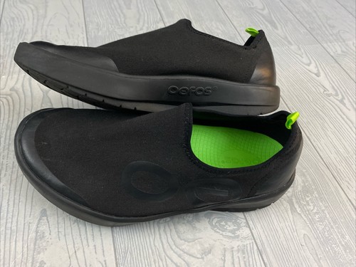 Oofos OOmg eeZee Low Recovery Shoes Mens Size 9.5 EU 42.5 Black Slip On