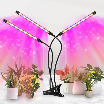 LED Grow Light, 3 Heads Full Spectrum Plant Light with Clamp, Indoor Use