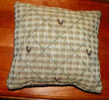 Beige Brown Chicken Decorative Print Throw Pillow 12 x 12