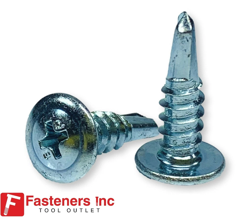 INTERCORP Klath Self Drilling Tek Screws Phillips Modified Truss Head Zinc Plated Steel