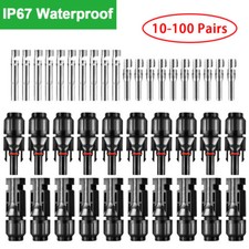 10/20/100 Pairs Solar Cable Connectors Male F...
