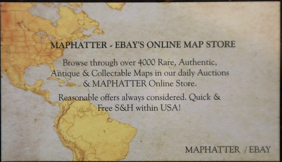 Antiguo mapa ferroviario Cram's Atlas de 1892 ~ Carolina del Norte y del Sur ~ (XLG17x25) - #384 Foto 2 de 2