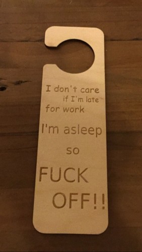 Funny/personalised DO NOT DISTURB sign With A Message Of Your Choice - Picture 2 of 4