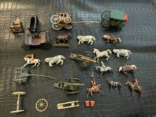 Toy Soldiers Lot - Horse soldiers - Carriages - Cannons etc.  Large lot S18 