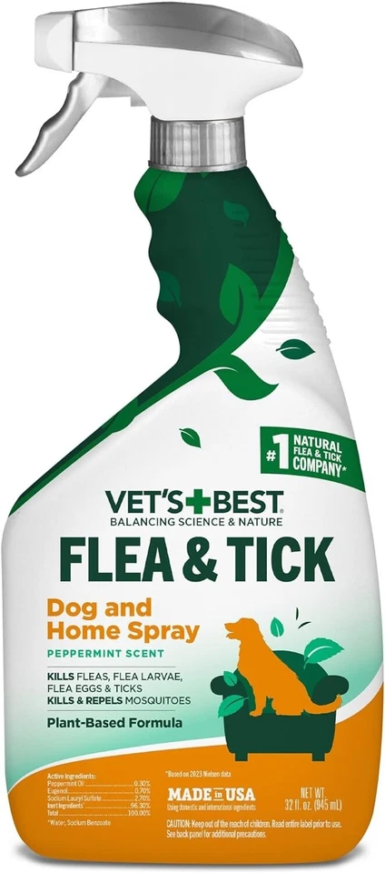 Vet's Best Flea and Tick Home Spray Flea Treatment for Dogs 32oz. Fast Shipping - Image 4 of 4