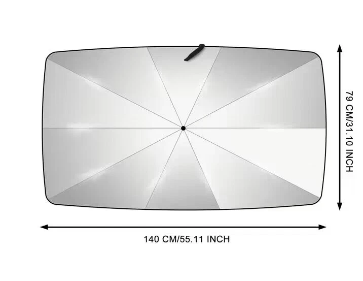 Parabrisas Coche Parasol Cubierta Paraguas Plegable Ventana Delantera Visera Parasol EE. UU. Foto 2 de 4