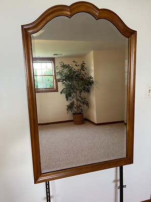 ETHAN ALLEN Cherry Beveled Glass Mirror ~ Gorgeous! Exc. Condition