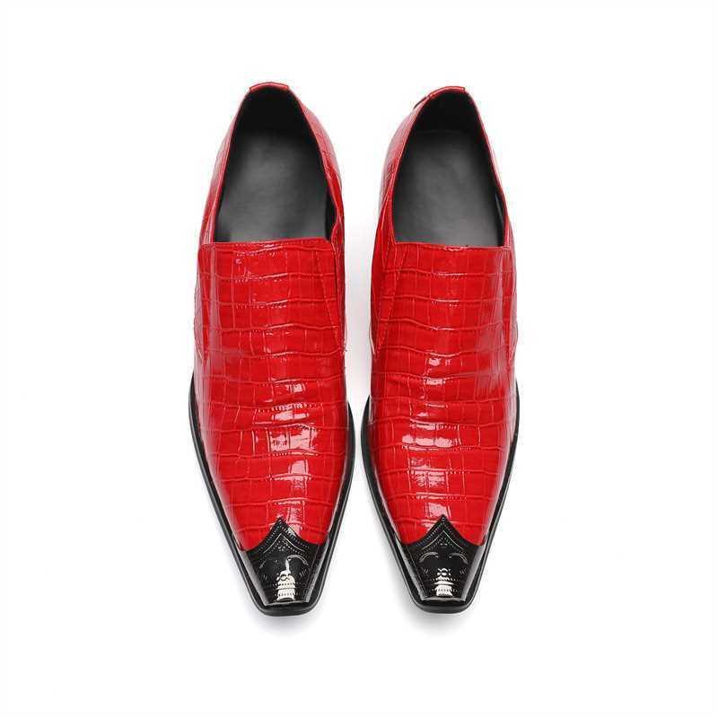 SAOLA Scarpe Oxford uomo pelle eleganti metallo britannico punta business slip on nuove