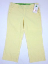 Lilly Pulitzer Preppy Capri Cotton Lemon Sorbet Pants Sz 2 65184