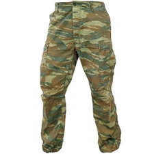 Greek Military Lizard Camo field pants, S-L sizes, V.G. cond.,free U.S. shipping
