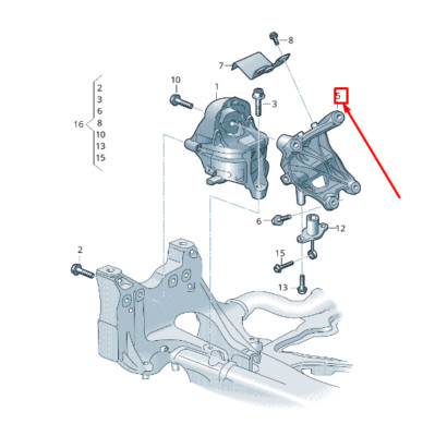 NEW AUDI A4 B9 LEFT ENGINE MOUNT 4M0199307AD ORIGINAL
