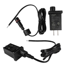 2-Pack 24V 0.5A 12W Power Supply Extension Cord, IP44 Raintight LED Transformer