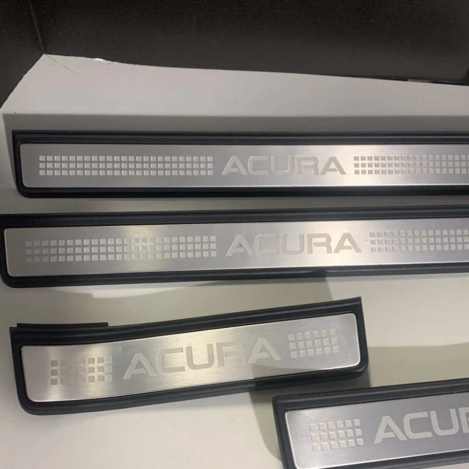 Acura TL Interior Base Model Door Sill Scuff Plate Trim Set 4 2004 05 06 07 08 - Image 4 of 4