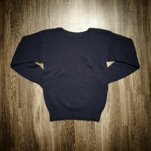Vintage 80's Notre Dame Fighting Irish Monogram Logo Linen Knit Campus Sweater M - Bild 8 von 11