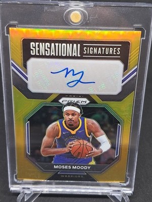 2022-23 Panini Prizm Moses Moody Sensational Signatures Gold. # 6/10 