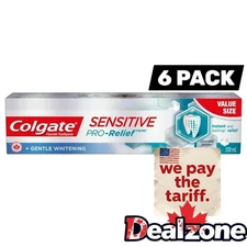 6x Colgate Sensitive Pro-Relief Gentle Whitening 120ml Toothpaste with Arginine