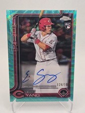2025 Topps Chrome Eric Yang RC Auto Aqua Wave Refractor /199 🔥 Rookie Autograph