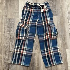 Mini Boden Cargo Pants Plaid 7Y Pockets