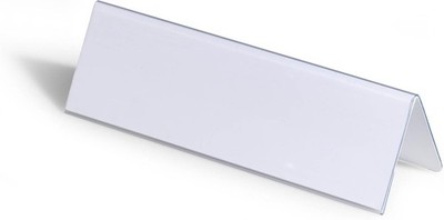 Robuster Tisch Platz Namen Halter 61 x 210 mm transparent - 22 Stück