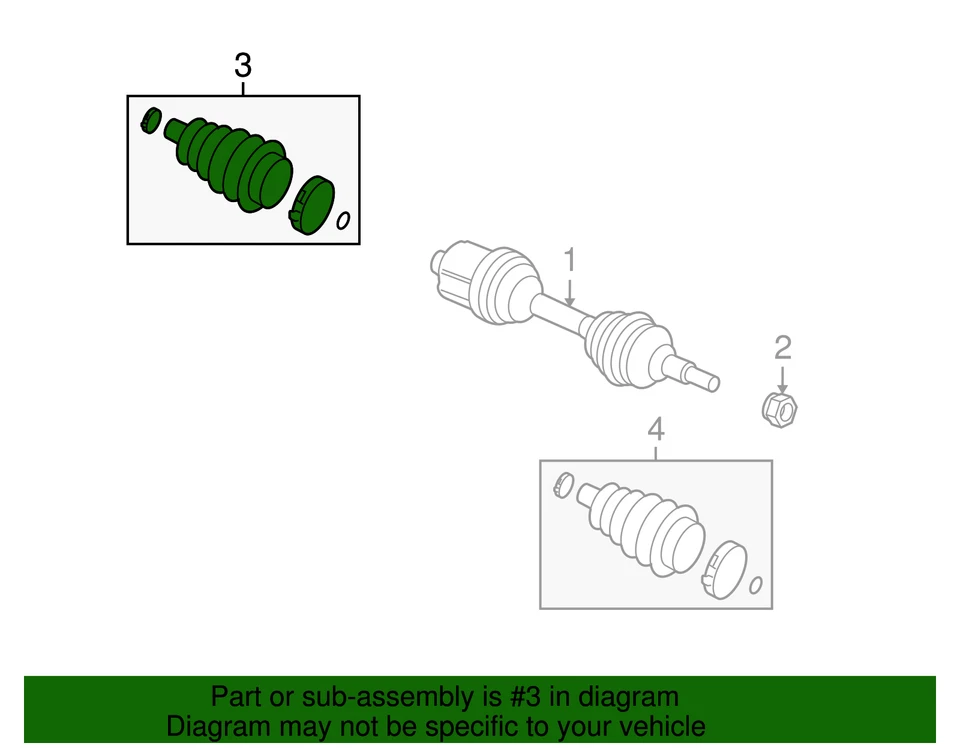 Kit de arranque genuino GM Frt Whl Drv Shf Cv Jt 19210864 Foto 4 de 4