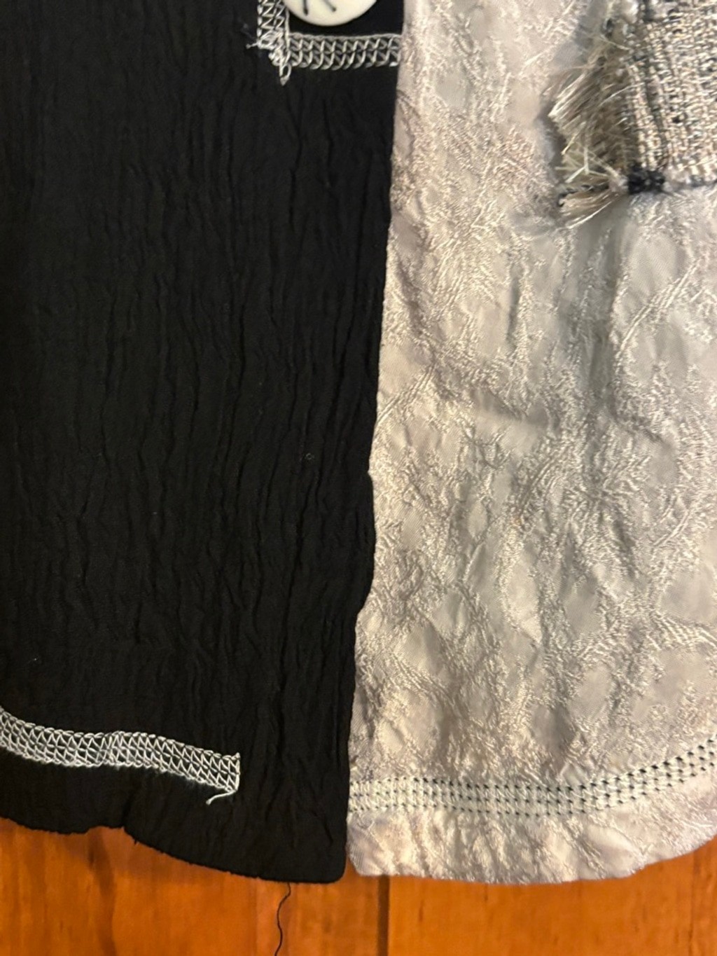 A. Spence Collections Patchwork Button Down Blous… - image 3