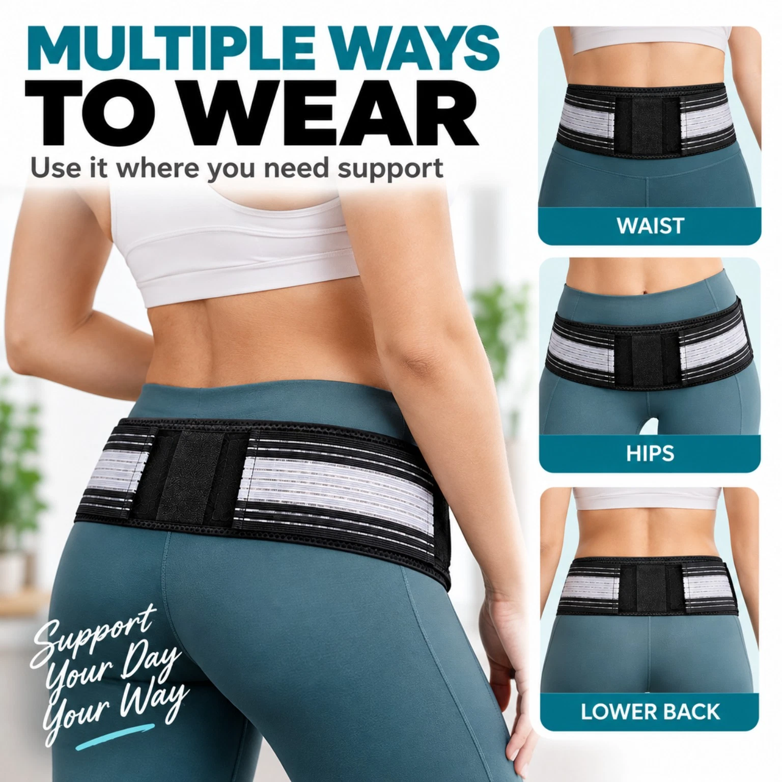 Hip Waist and Lower Back Support Positions