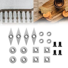 20pcs Tungsten Carbide Cutters Inserts Set For Wood Lathe Turning Tools