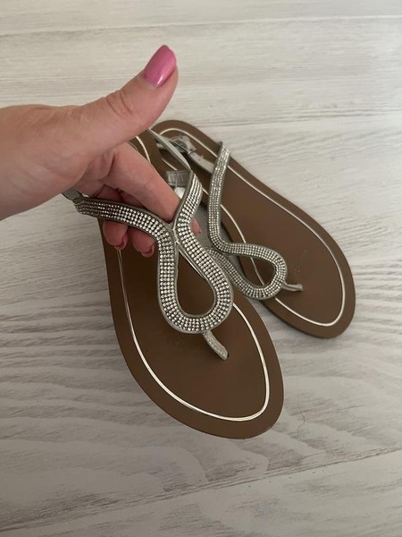 Women Dune Heels Silver 38 #7M09