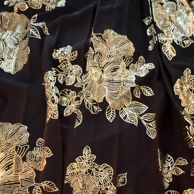 msk black and gold dress Ieena for Mac Duggal - Gold Sequin Square Neck Column Gown With Faille Bow main image 0