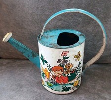 Ohio Art Vintage Tin Toy Watering Can Boy With Boat
