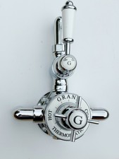 Grand Thermostatic Exposed Shower Mixer Valve Chrome Wall Mounted