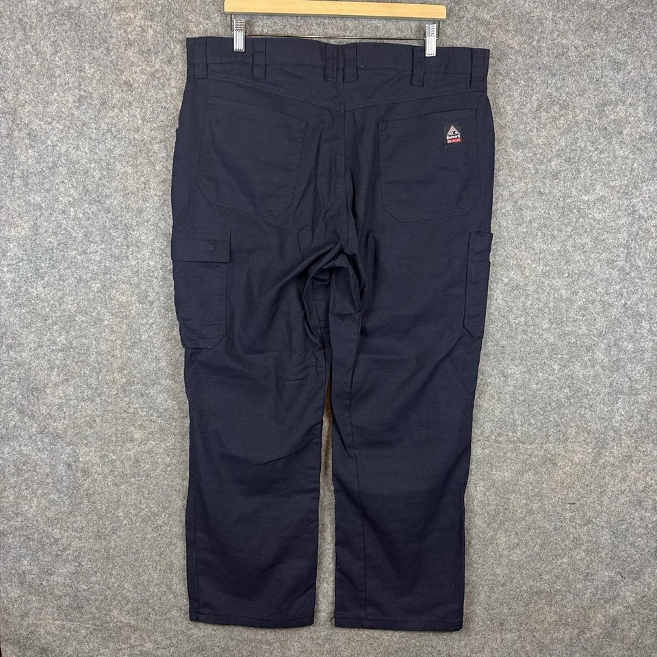 Pantalones Bulwark FR IQ Series Para Hombre 38x30 Azul Carga Ripstop Doble Rodilla Workwea Foto 2 de 4