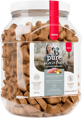 MERA Pure Sensitive Goody Snack Truthahn Und Kartoffel (600G), Gesunde Leckerlis