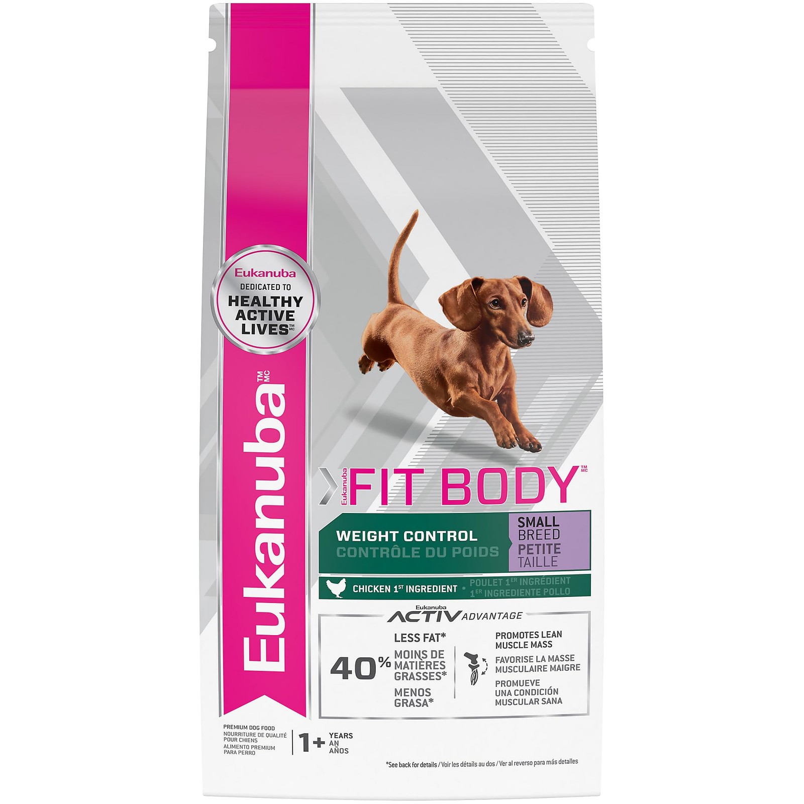 Fit Body Weight Control Small Breed Adult Dry Dog Food, 4 lb