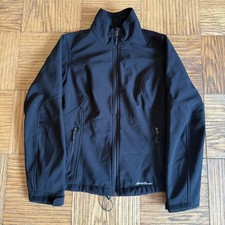 Eddie Bauer Women,s Navy Blue Softshell Fleece Jacket Full Zip Outdoor Coat - S