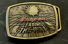 Vintage 1988 Snap On Tools SSX1232 Solid Brass Belt Buckle  Leading The Way  VGC