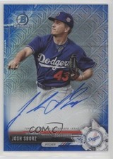 2017 Bowman Chrome Prospect Blue Mojo Refractor 25/150 Josh Sborz Auto 2r7