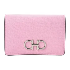 FERRAGAMO GANCINI CREDIT CARD HOLDER 220371 762956 BUBBLE GUM