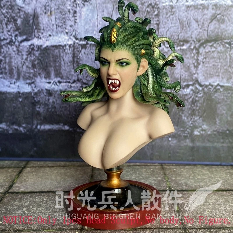 Delicada figura pintada a escala 1/6 cabeza de Medusa esculpida ajuste 12" TBLeague Phicen B Foto 2 de 4