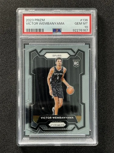 2023-24 Panini Prizm Victor Wembanyama #136 Base Rookie RC PSA 10 GEM MT &07094