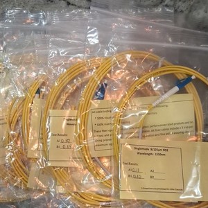 10 NEW IN BAGS, Single Mode Fiber Patch Cords (17-826701-002MY)
