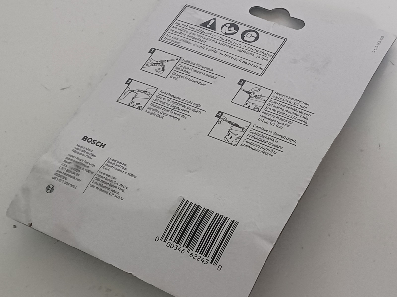 Bosch BTH1412 T-Handle Tap Wrench 1/4" -1/2"