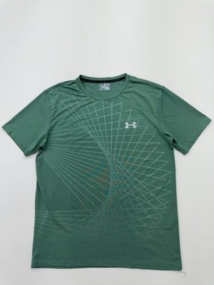Under Armour Mens T-Shirt Green HeatGear Loose Fit 3XL
