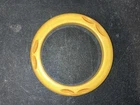 VINTAGE CARVED BAKELITE BRACELET BANGLE BUTTERSCOTCH TAN BEIGE ANTIQUE JEWELRY