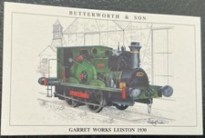 Butterworth Tea Card,SUFFOLK STEAM RAILWAYS,#8, GARRET WORKS LEISTON 1930