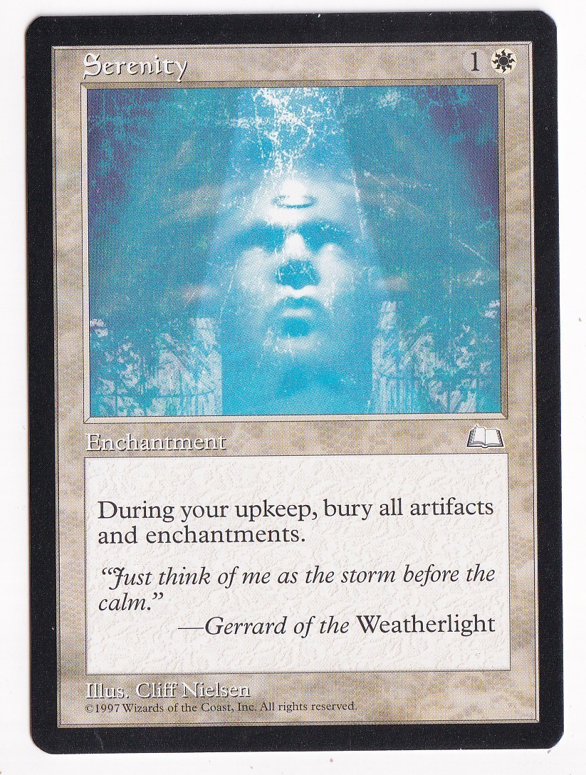 Serenity White Rare Weatherlight MTG NP Near Mint or Better