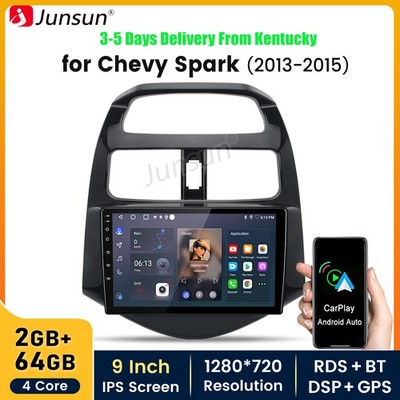 9'' 2+64GB Android 15 CarPlay Car Stereo Radio GPS Navi For Chevy Spark 2013-2015