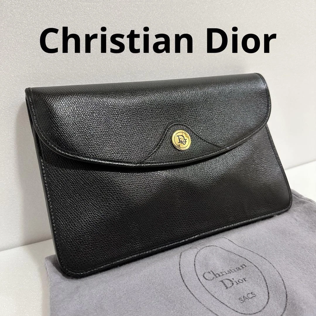 Sac pochette Christian Dior deuxième nid d'abeille cuir état vintage